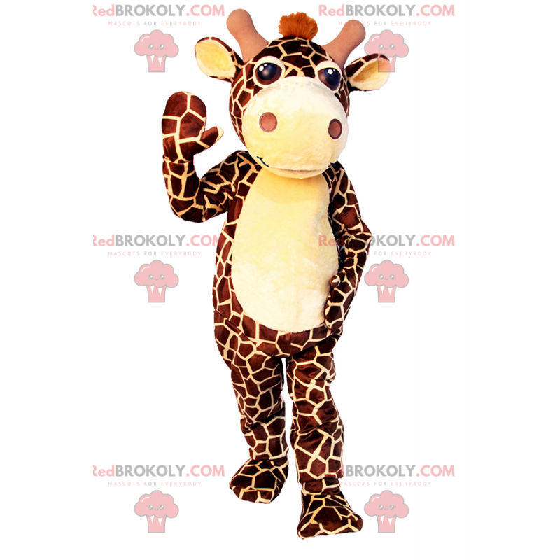 Mascote girafa pequena com manchas marrons - Redbrokoly.com Mascote girafa pequena com manchas marrons - Redbrokoly.com