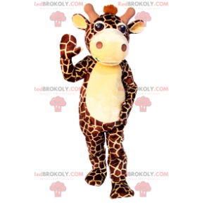 Kleine giraffe mascotte met bruine vlekken - Redbrokoly.com