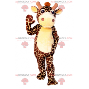 Piccola mascotte giraffa con macchie marroni - Redbrokoly.com