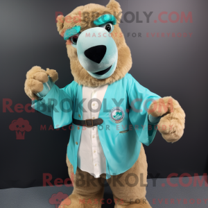 Turkis Camel maskot kostume...