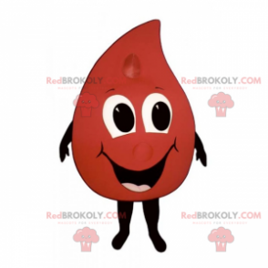 Malý červený pokles maskot s úsměvem - Redbrokoly.com