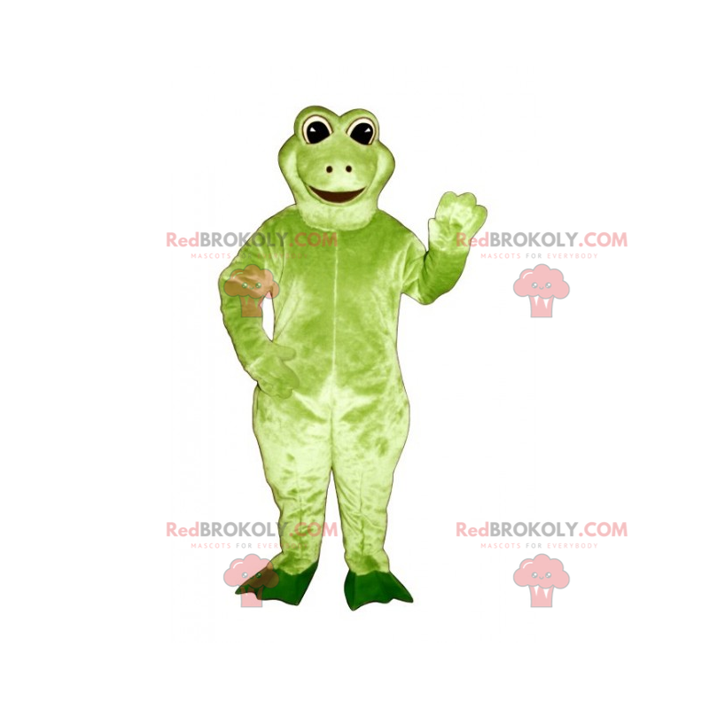Piccola mascotte sorridente della rana - Redbrokoly.com