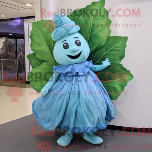 Blue Cabbage Leaf mascot...