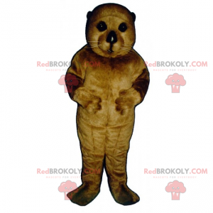 Mascotte de petite loutre - Redbrokoly.com