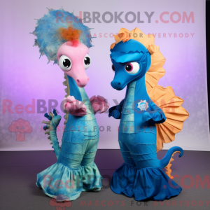 Zeepaardje mascotte kostuum...
