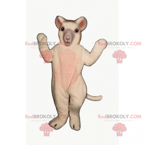 Mascote ratinho branco - Redbrokoly.com