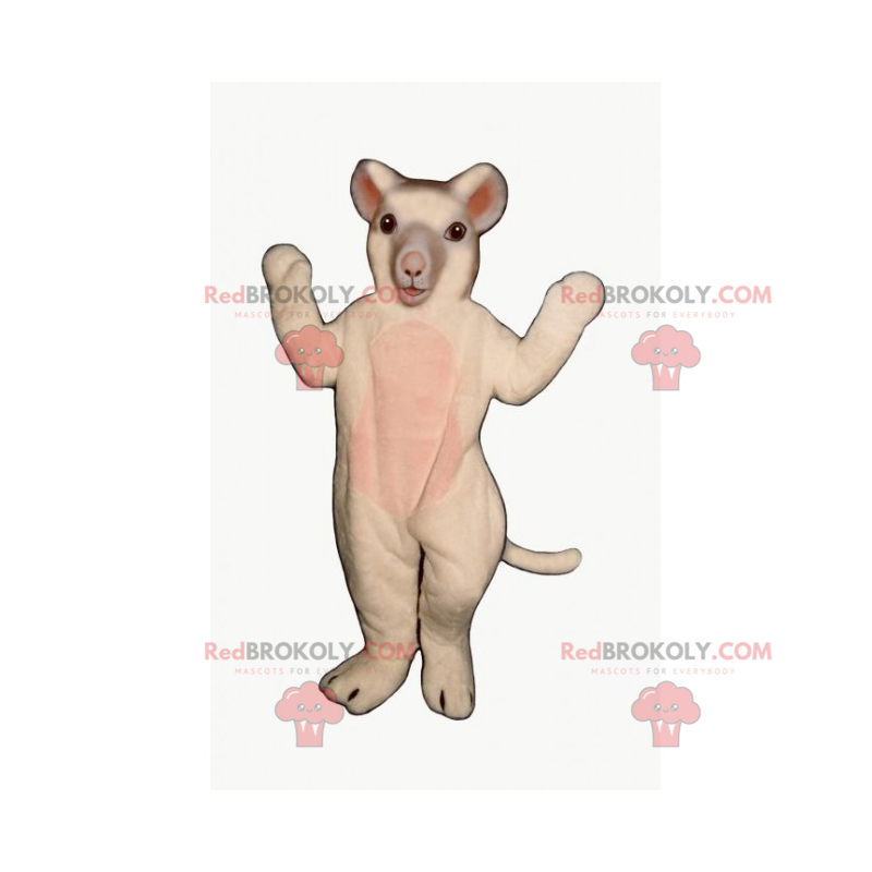 Mascotte de petite souris blanche - Redbrokoly.com