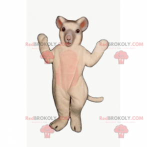 Little white mouse mascot - Redbrokoly.com