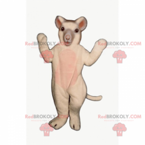Malý bílý myš maskot - Redbrokoly.com