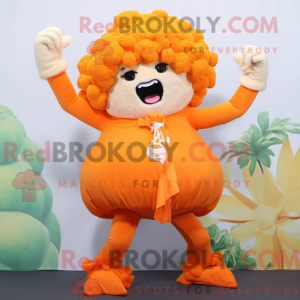 Postava maskota oranžového...