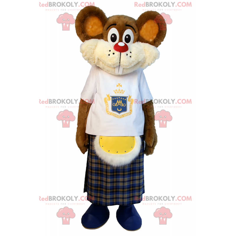 Kleine muismascotte in een kilt - Redbrokoly.com