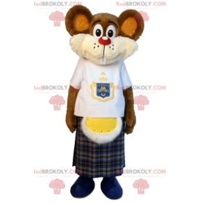 Kleine muismascotte in een kilt - Redbrokoly.com