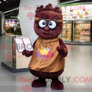 Brown Plum mascottekostuum...