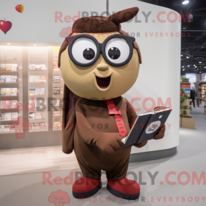 Brown Plum mascottekostuum...