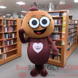 Brown Plum mascot costume...