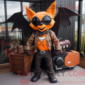 Oranje Bat-mascottekostuum...