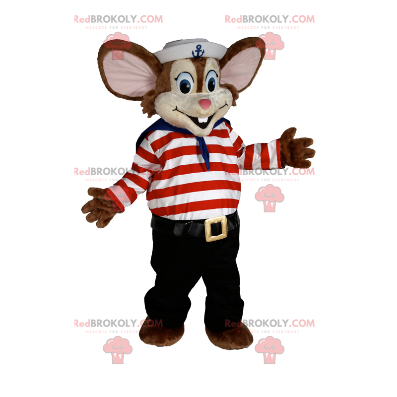 Pequeña mascota del ratón en traje de marinero - Redbrokoly.com Pequeña mascota del ratón en traje de marinero - Redbrokoly.com