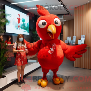 Red Dove maskot kostume...