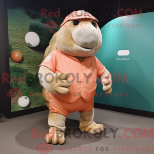 Peach Glyptodon maskot...