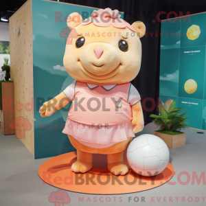 Peach Glyptodon mascot...