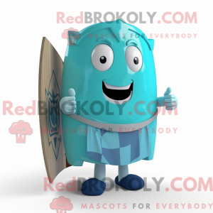 Cyan Celtic Shield maskot...
