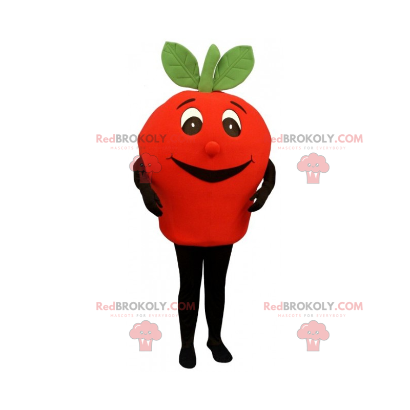 Mascotte de petite tomate souriante - Redbrokoly.com