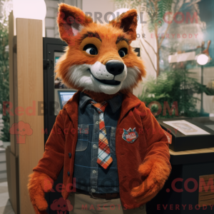 Rust Fox maskot kostume...