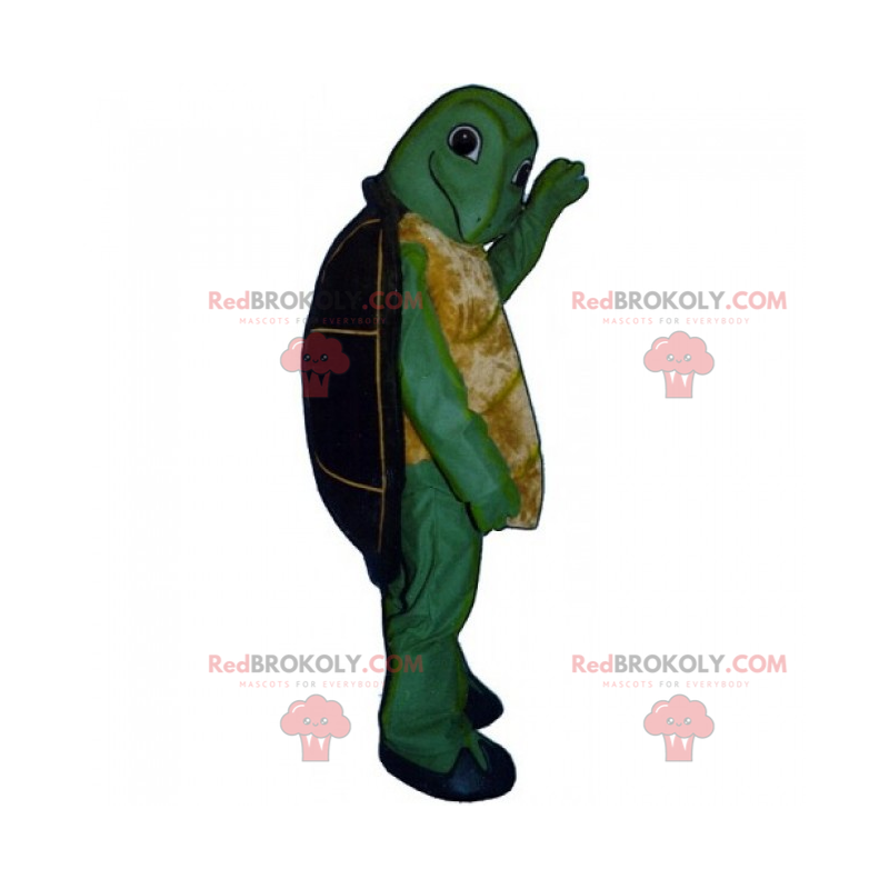 Kleines lächelndes Schildkrötenmaskottchen - Redbrokoly.com