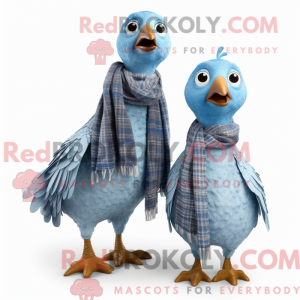 Sky Blue Guinea Fowl mascot...