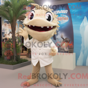 Beige Barracuda mascot...