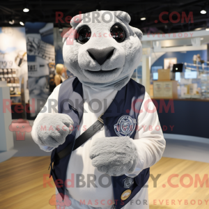 Silver Navy Seal maskot...