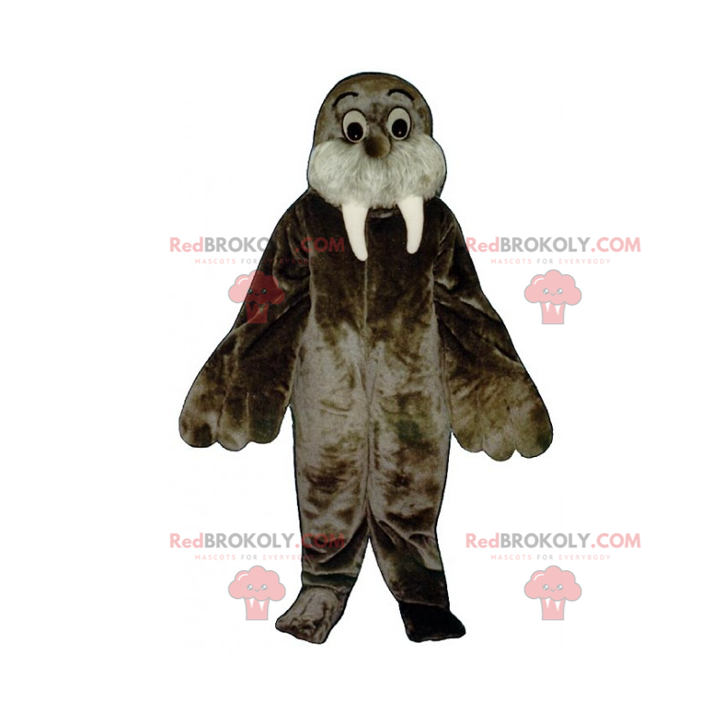 Mascote de morsa com olhos grandes - Redbrokoly.com