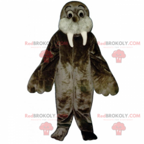 Mascote de morsa com olhos grandes - Redbrokoly.com