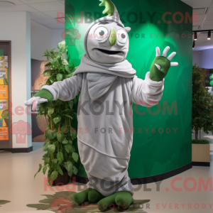 Grå bønnestilk maskot...