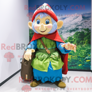 Elf maskot kostume karakter...