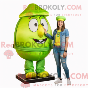 Postava maskota Lime Green...