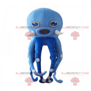 Blauwe octopus mascotte - Redbrokoly.com