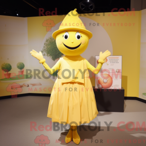 Lemon Yellow Apricot mascot...