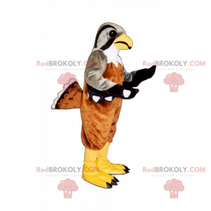 Mascote pombo com plumagem sedosa - Redbrokoly.com