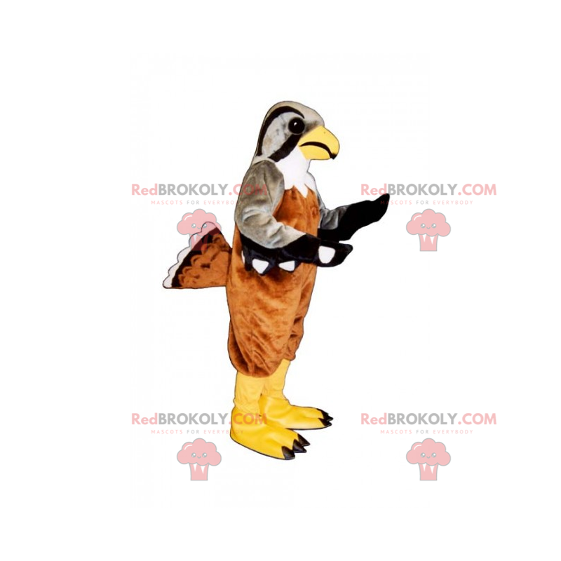 Mascote pombo com plumagem sedosa - Redbrokoly.com