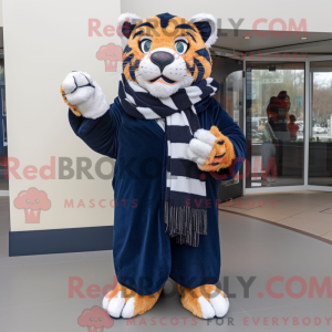 Navy Tiger-maskotdraktfigur...