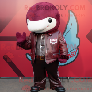 Máscara Maroon Narwhal com...