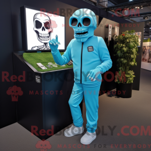 Disfraz de mascota de Cyan...