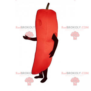 Mascotte di peperone rosso - Redbrokoly.com