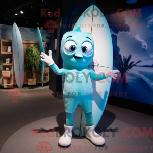 Cyan Surfboard mascot...