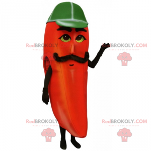 Mascotte baffi peperone rosso - Redbrokoly.com