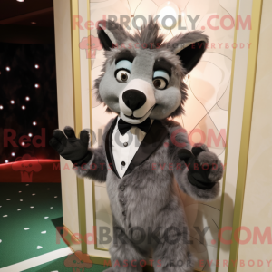 Grå hyæne maskot kostume...