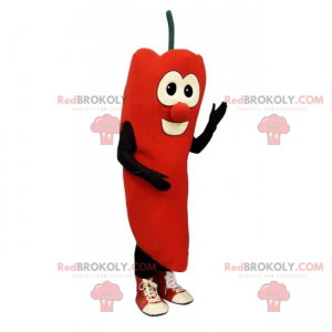 Smilende rød pepper maskot - Redbrokoly.com