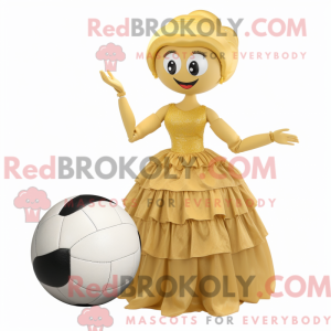 Gold Volleyball Ball maskot...