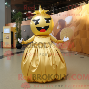 Gold Volleyball Ball maskot...